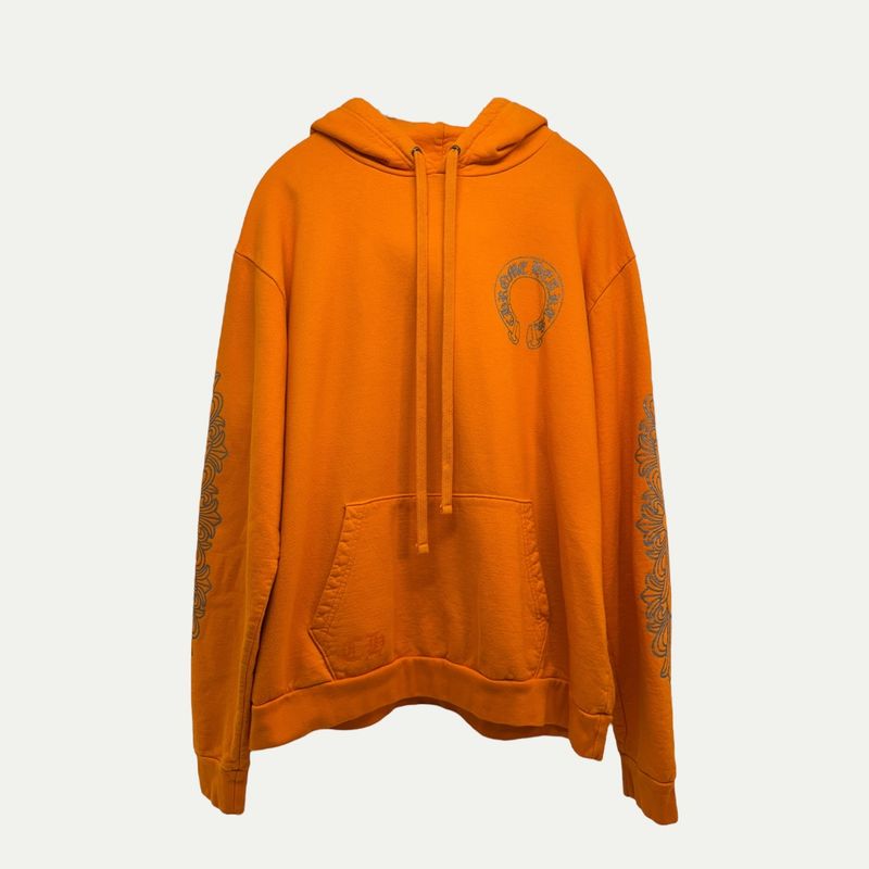 Chrome Hearts Orange Horseshoe Hoodie Sz L