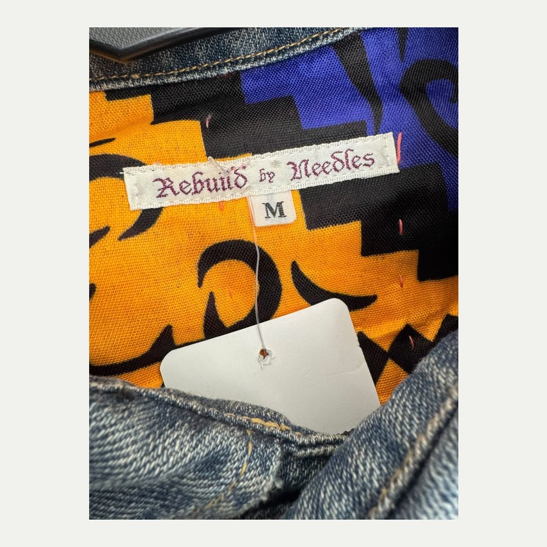 Needles Rebuild Denim Patch Jacket Sz M