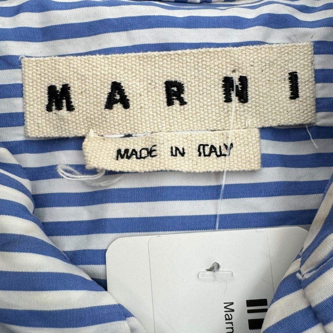 Marni Spiral Striped Hooded Shirt Sz 46(S)