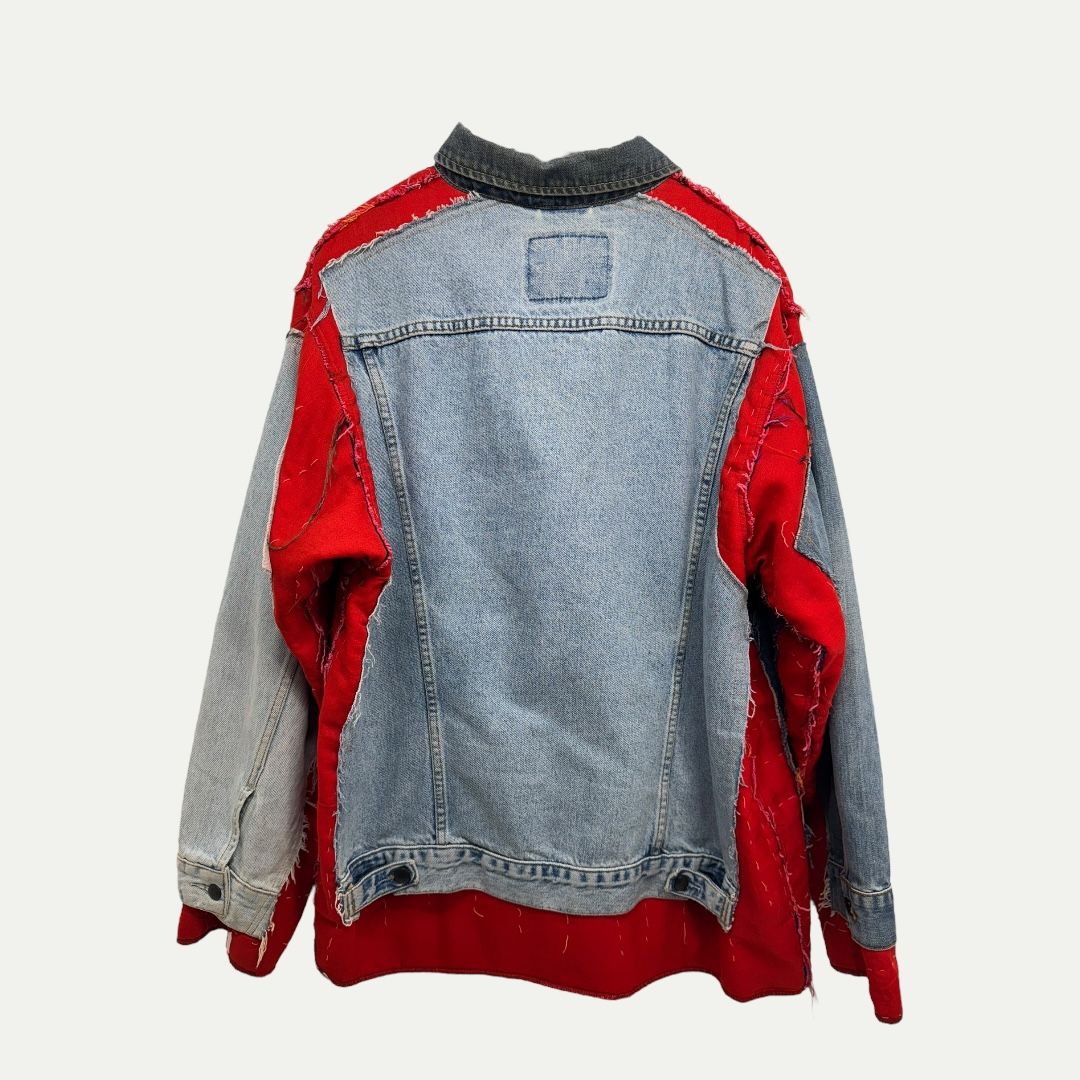Needles Rebuild Denim Patch Jacket Sz M