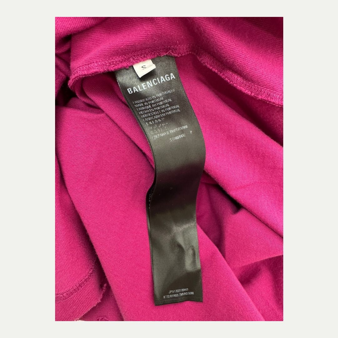 Balenciaga 90/10 Pink  Tee Sz S(XL)