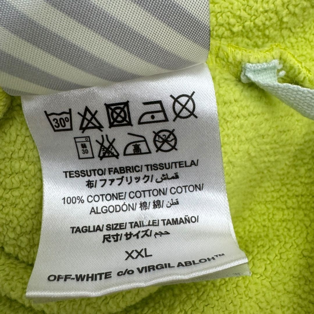 Off White Neon Contracting Hoodie Sz XXL