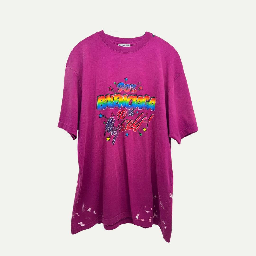 Balenciaga 90/10 Pink  Tee Sz S(XL)
