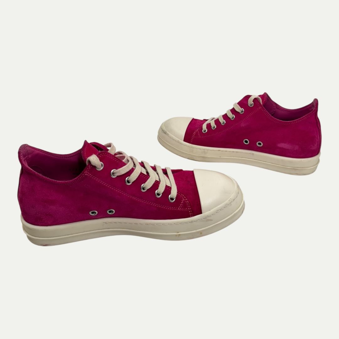 Rick Owens Pink Suede Ramone Lows Sz 39.5(9.5w/8m)