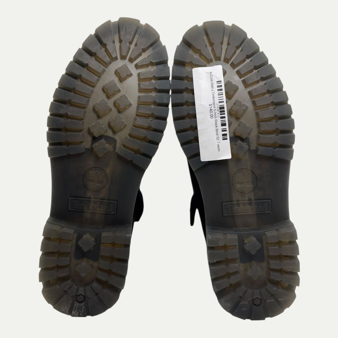 A-Cold-Wall x Timberland 6-Inch Black Boot Sz 7m/8.5w