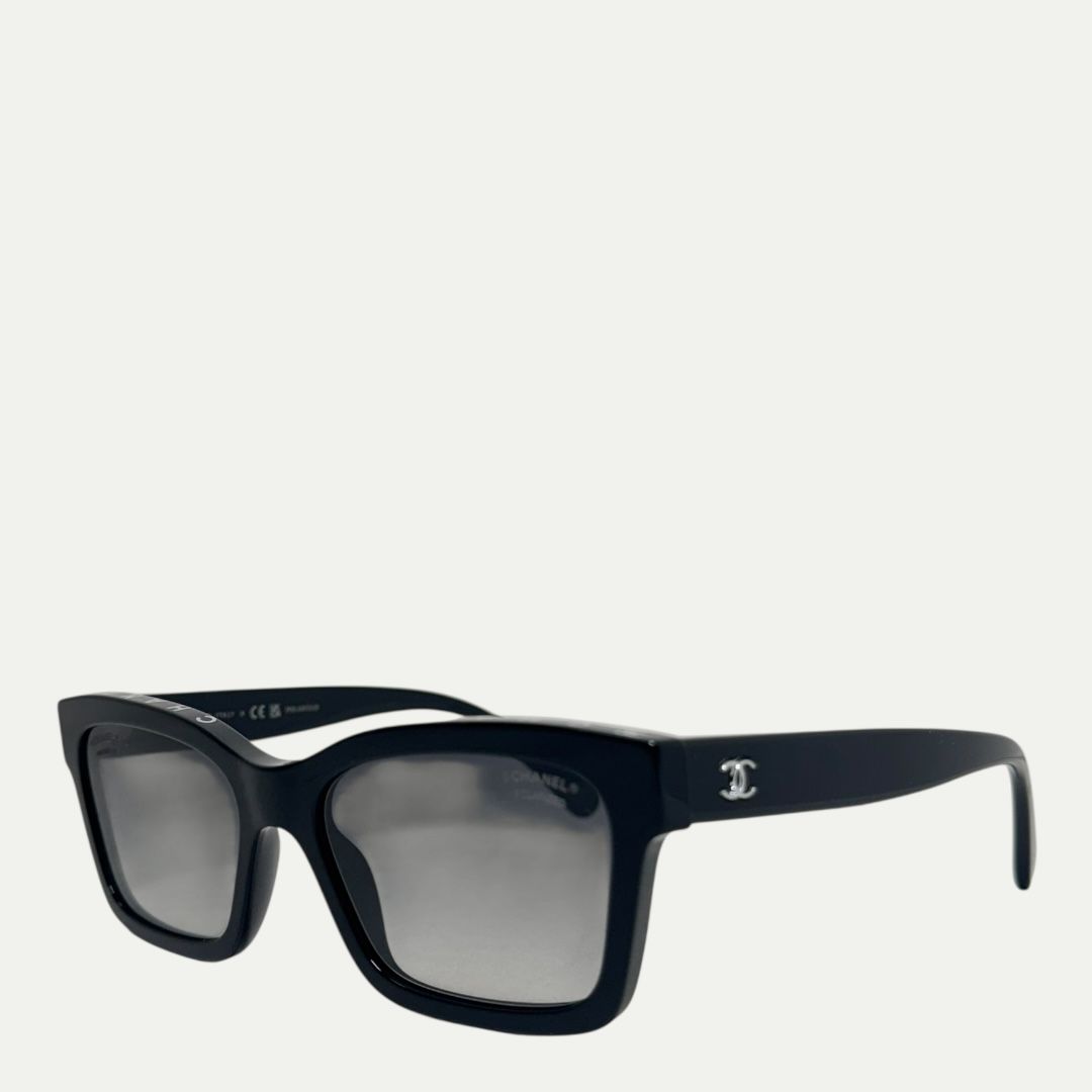 Chanel Black Top Spellout Sunglasses