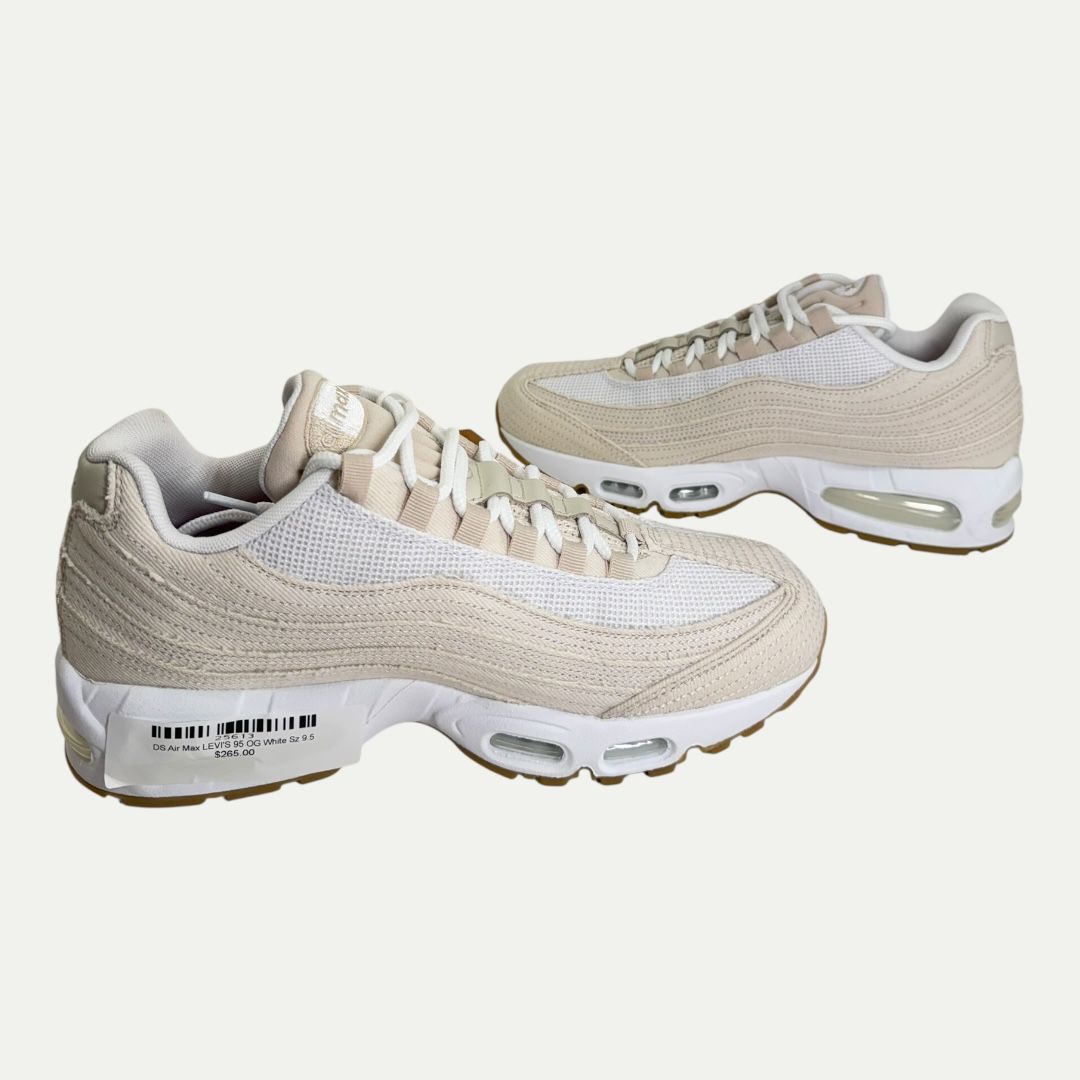 Nike Air Max LEVI&#39;S 95 OG White Sz 9.5