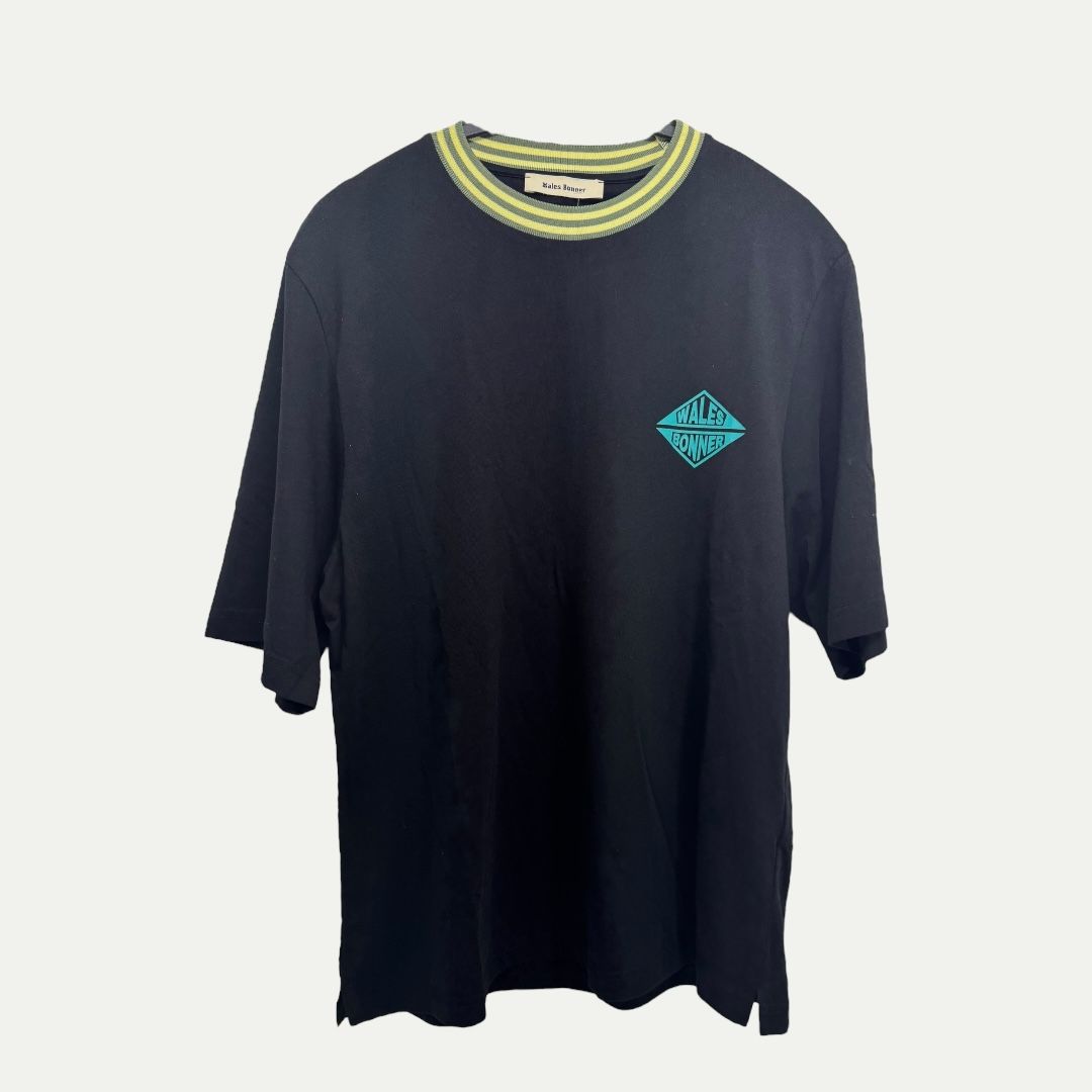 Wales Bonner Rythmo Black Tee Sz M