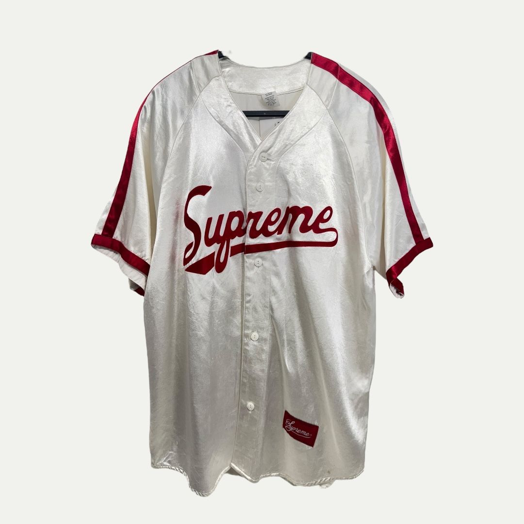 Supreme Satin Baseball Jersey Sz M