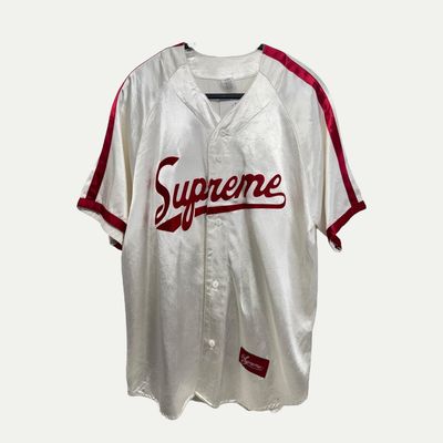 Supreme Satin Baseball Jersey Sz M
