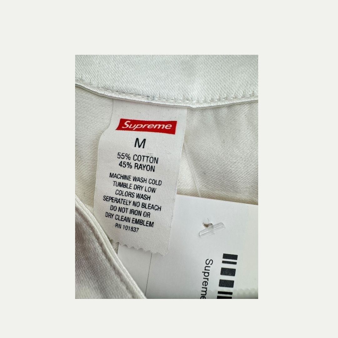 Supreme Satin Baseball Jersey Sz M