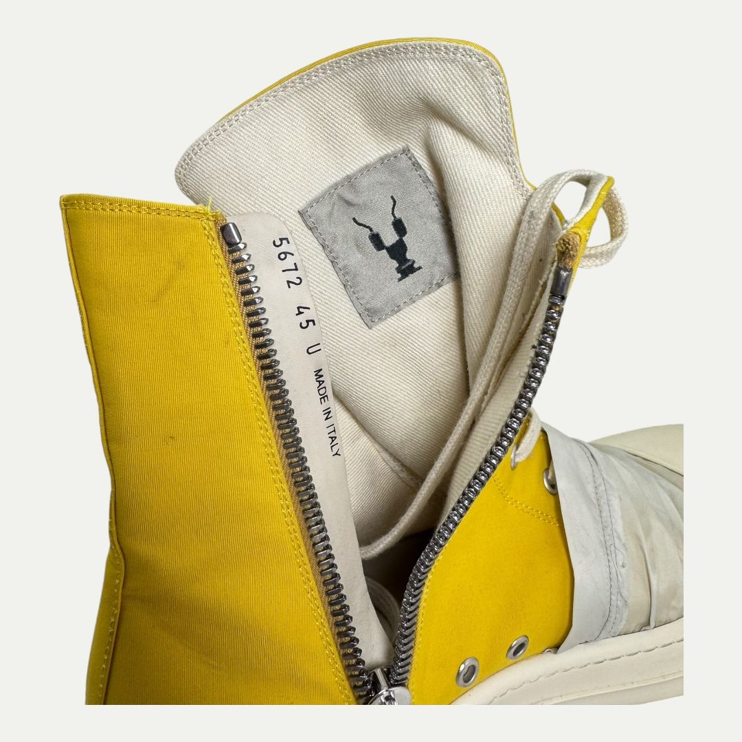 Rick Owens Drkshdw Yellow Hustler Ramone High Sz 45(12)