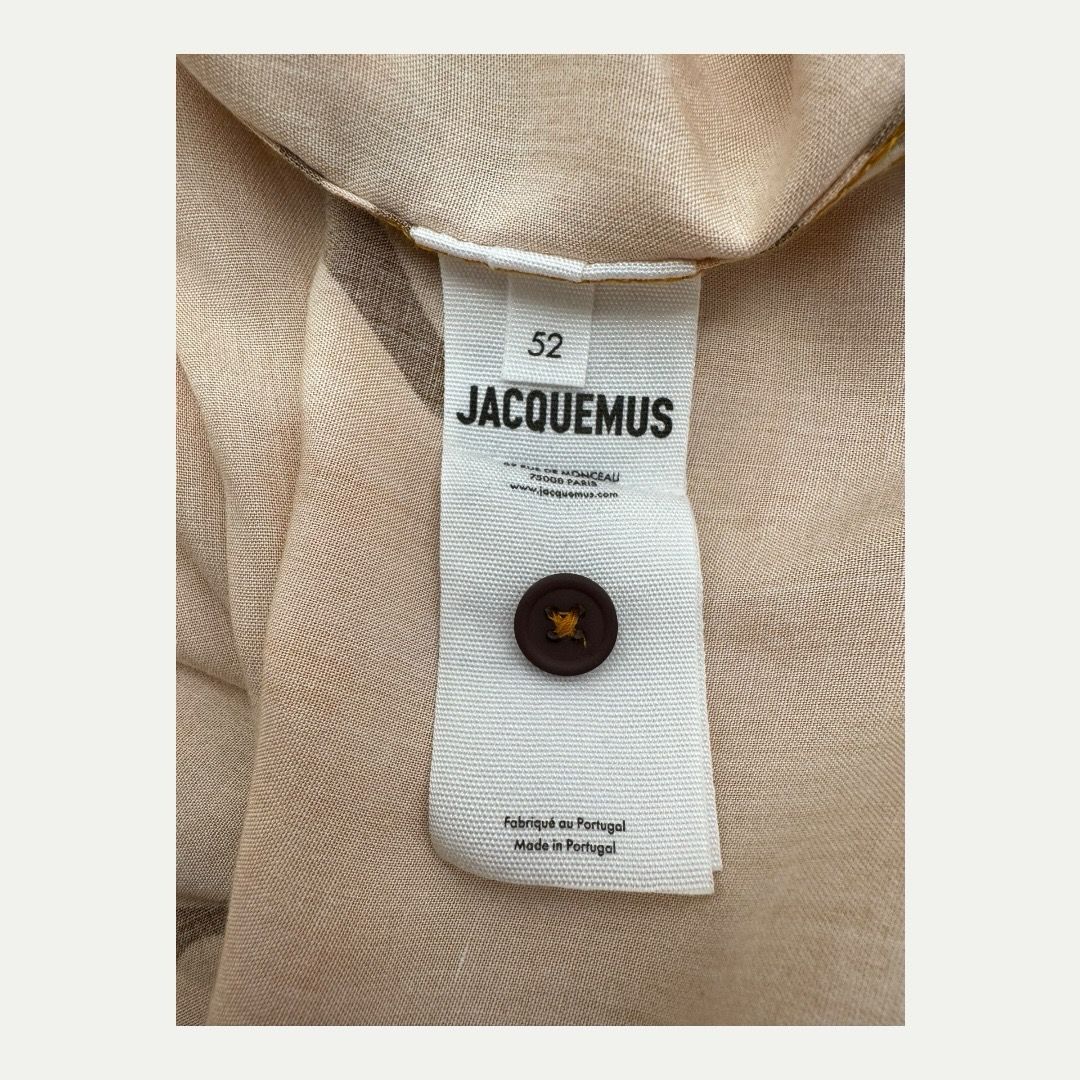 Jacquemus Orange Le Raphia Shirt Sz 52(XL)