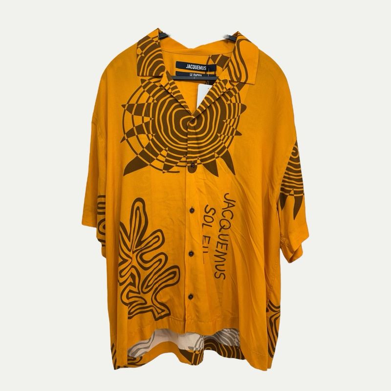 Jacquemus Orange Le Raphia Shirt Sz 52(XL)