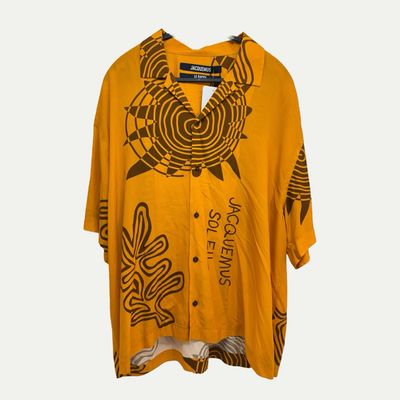 Jacquemus Orange Le Raphia Shirt Sz 52(XL)