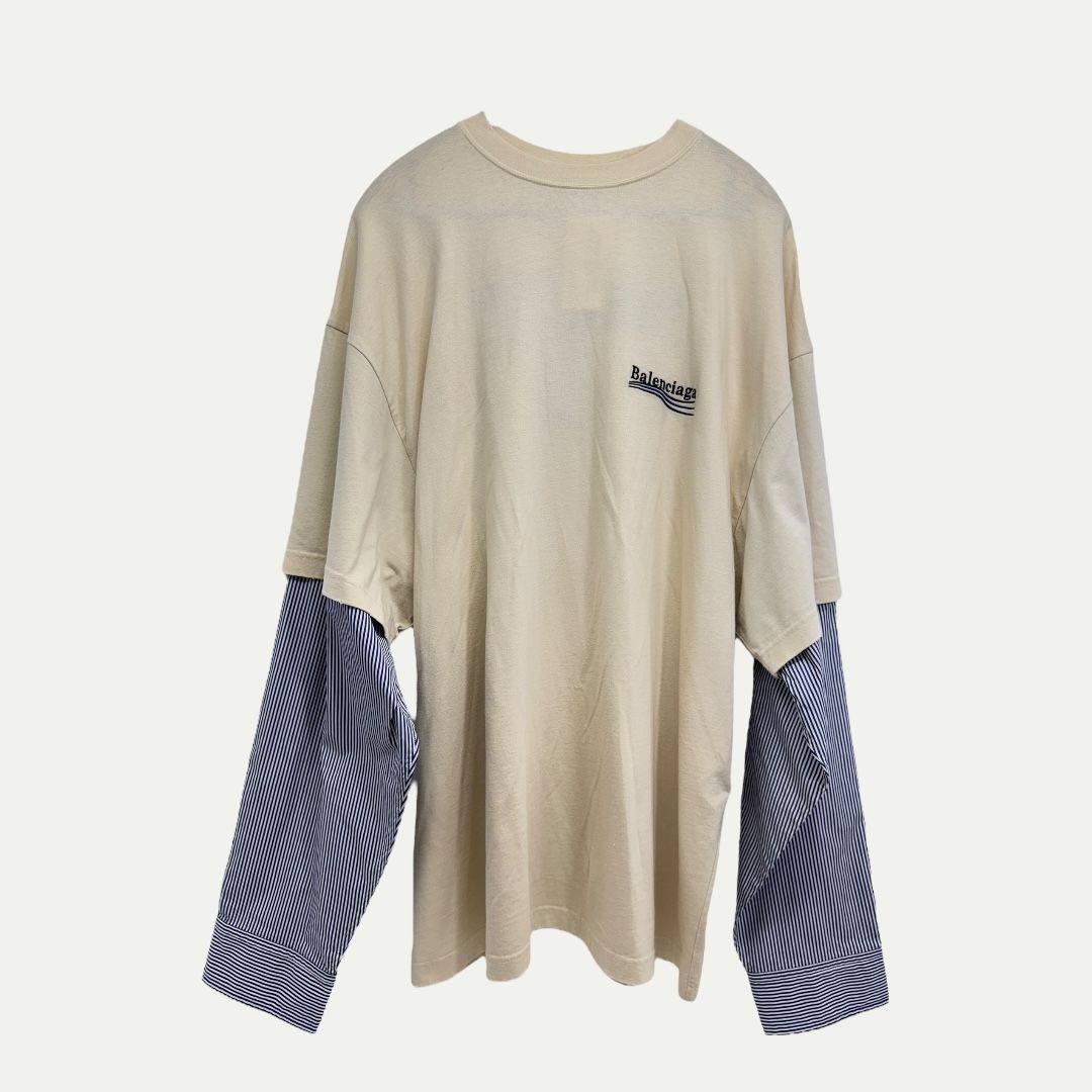 Balenciaga Campaign Logo Layered Shirt Sz 4(XXL)