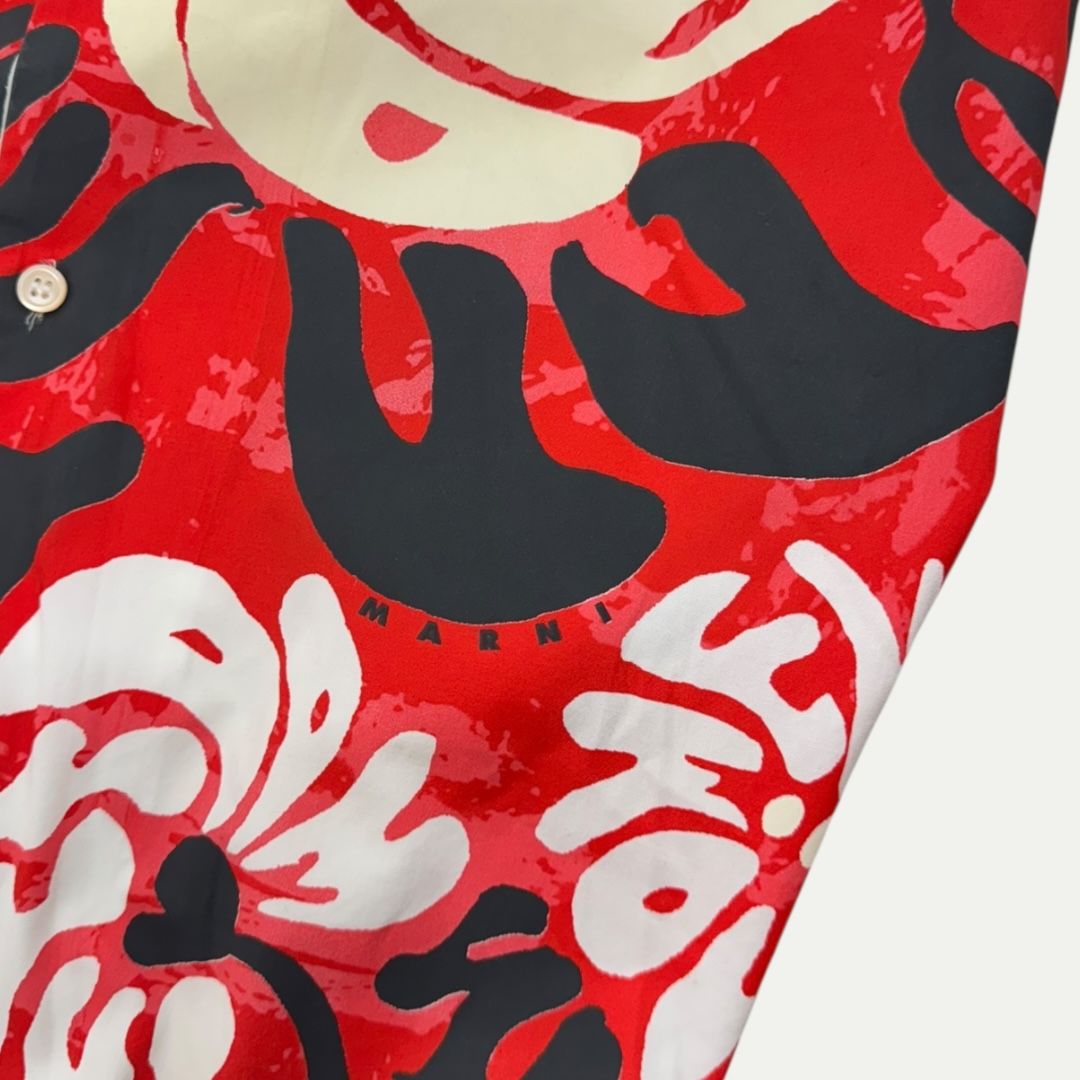 Marni Floral Colorblock Button Down Shirt Sz 46(M)