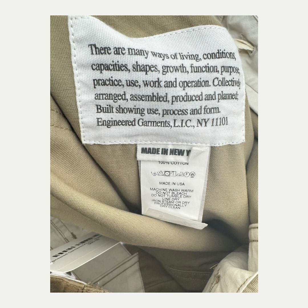 Engineered Garments Khaki Fatigue Shorts Sz M(34)