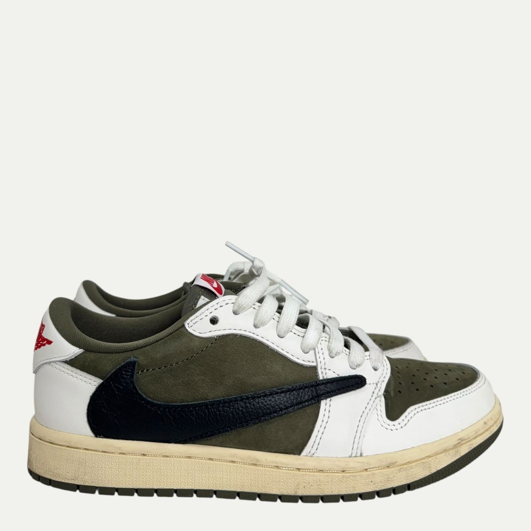 Jordan 1 Low Travis Scott Medium Olive Sz 6.5m/8w