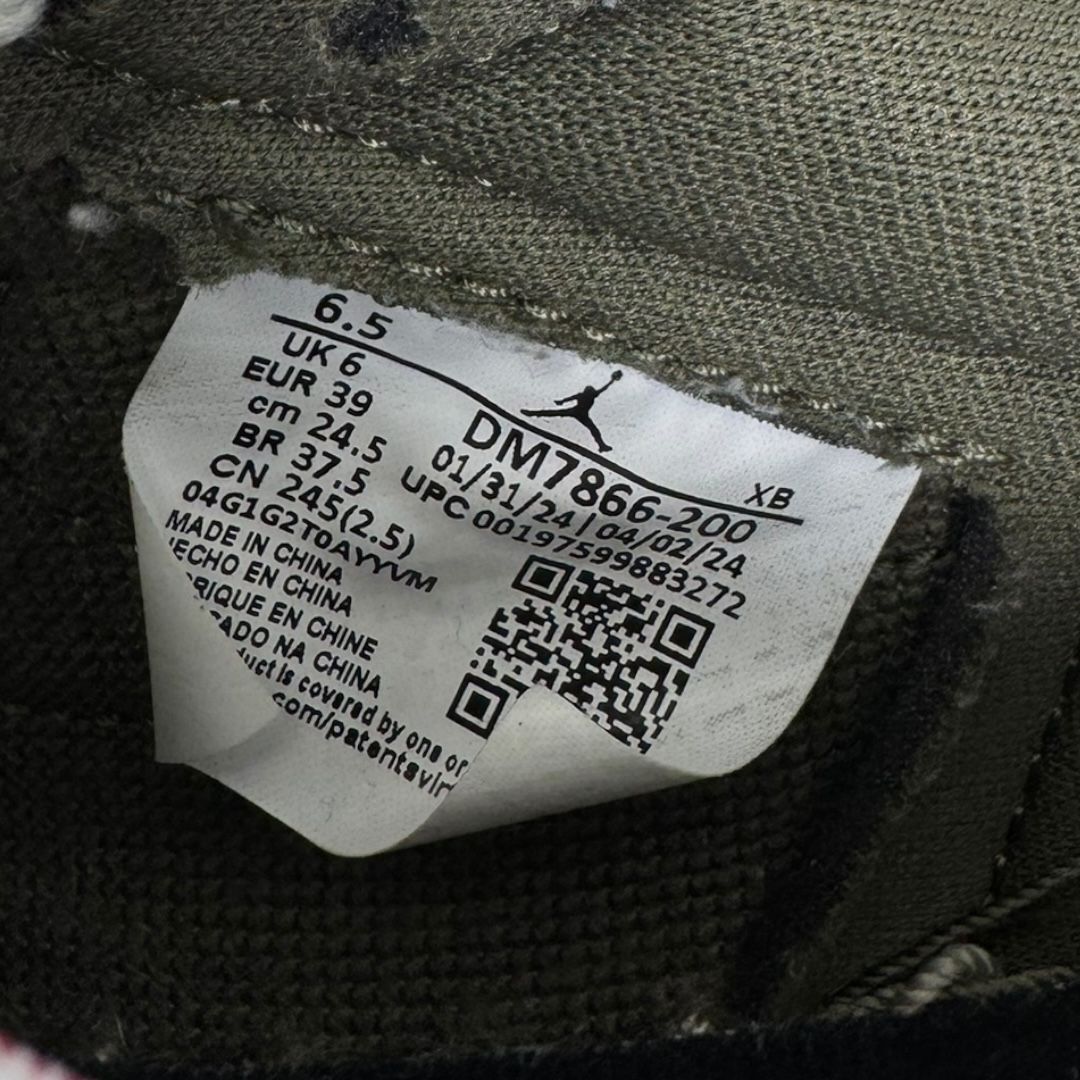 Jordan 1 Low Travis Scott Medium Olive Sz 6.5m/8w