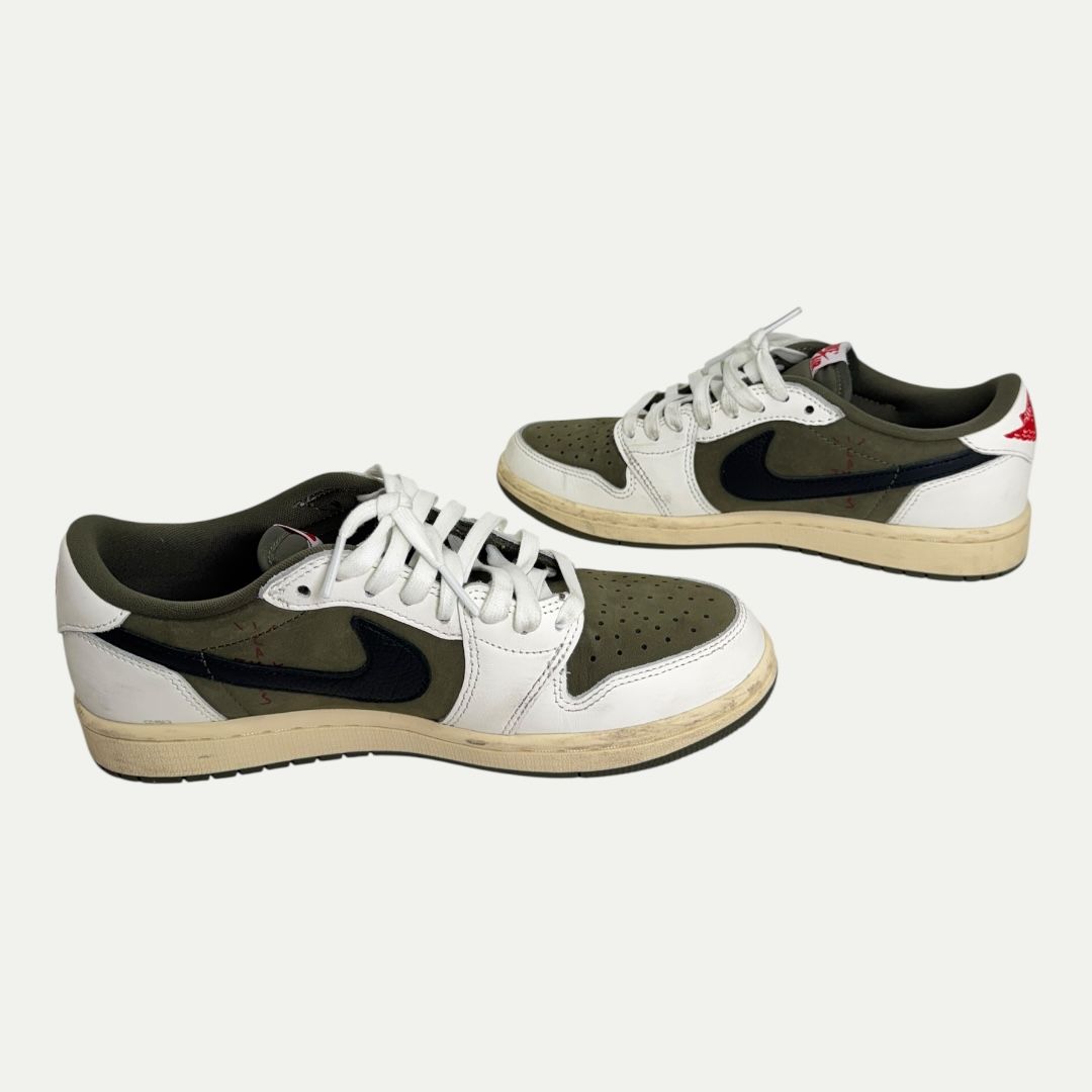 Jordan 1 Low Travis Scott Medium Olive Sz 6.5m/8w