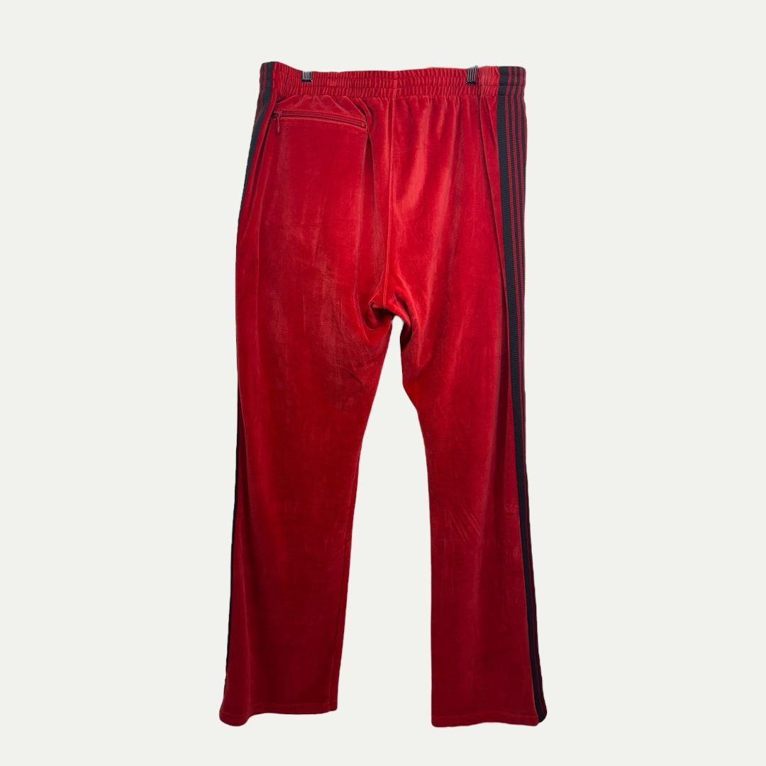 Needles Red Velour Track Pants Sz XL(36)