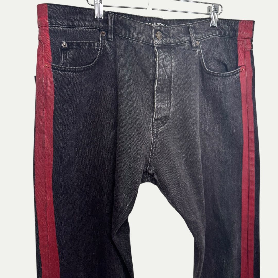 Balenciaga Red Stripe Denim Sz 36