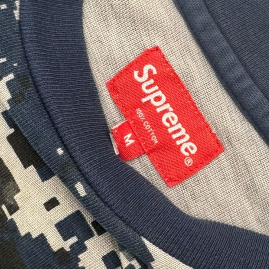 Supreme Navy Camo Tee Sz M