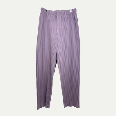 Issey Miyake Purple Pleated Pant Sz 3(34-36)