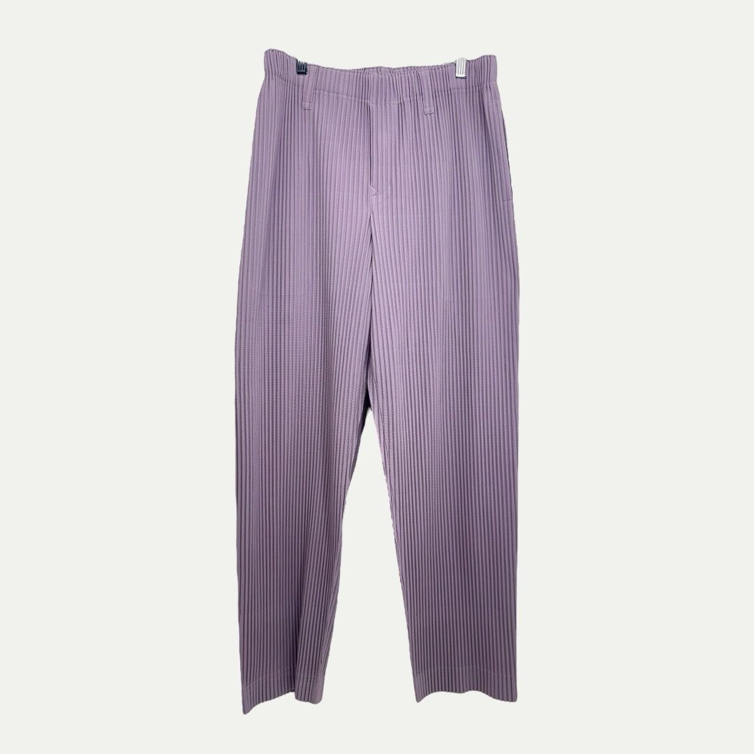 Issey Miyake Purple Pleated Pant Sz 3(34-36)