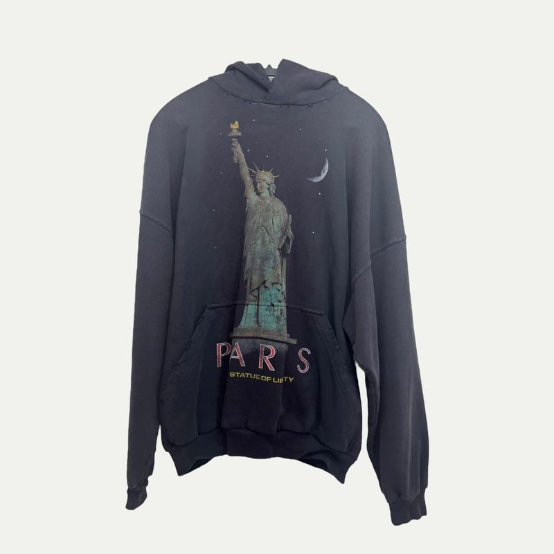 Balenciaga Paris Statue Of Liberty Hoodie Sz 2(L)