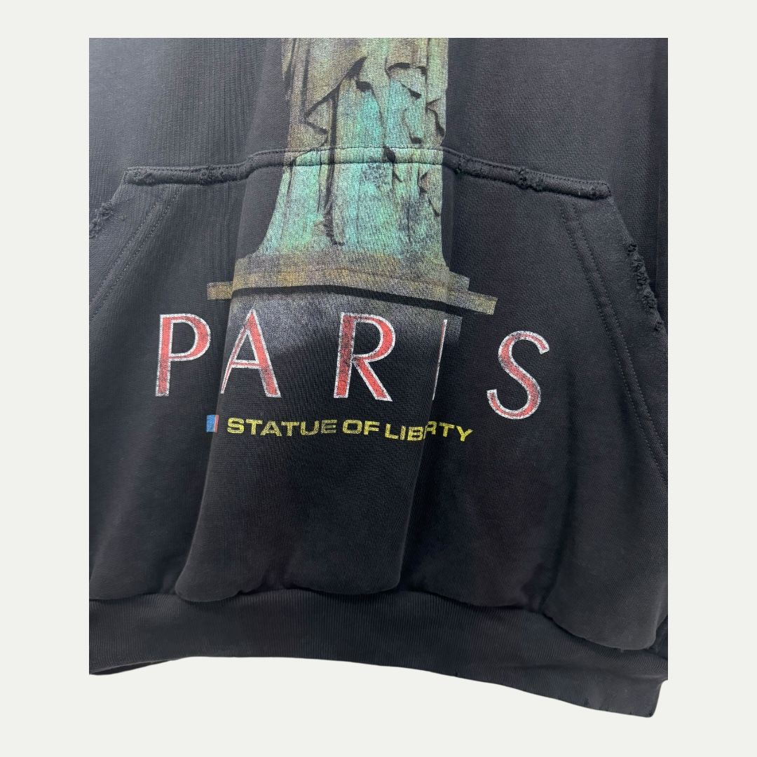 Balenciaga Paris Statue Of Liberty Hoodie Sz 2(L)