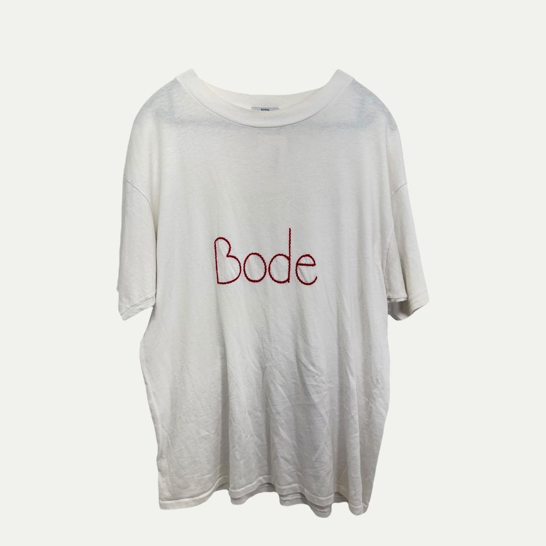 Bode Yarn Stitched Logo Tee Sz XL