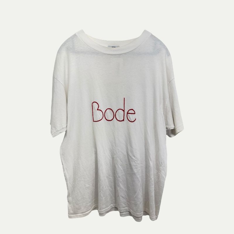 Bode Yarn Stitched Logo Tee Sz XL