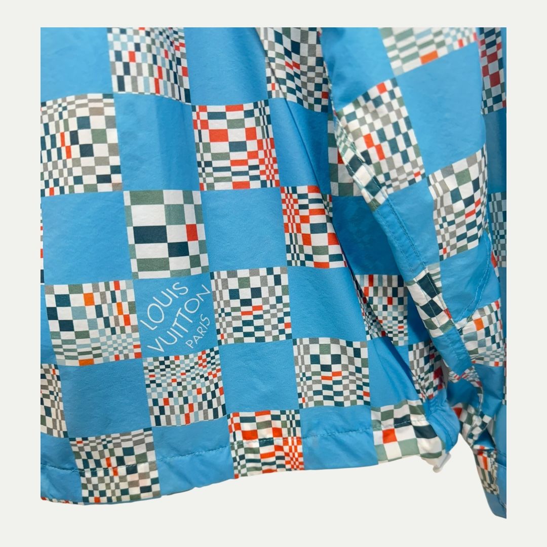 Louis Vuitton Checkered Blue Damier Windbreaker Sz 50(L)