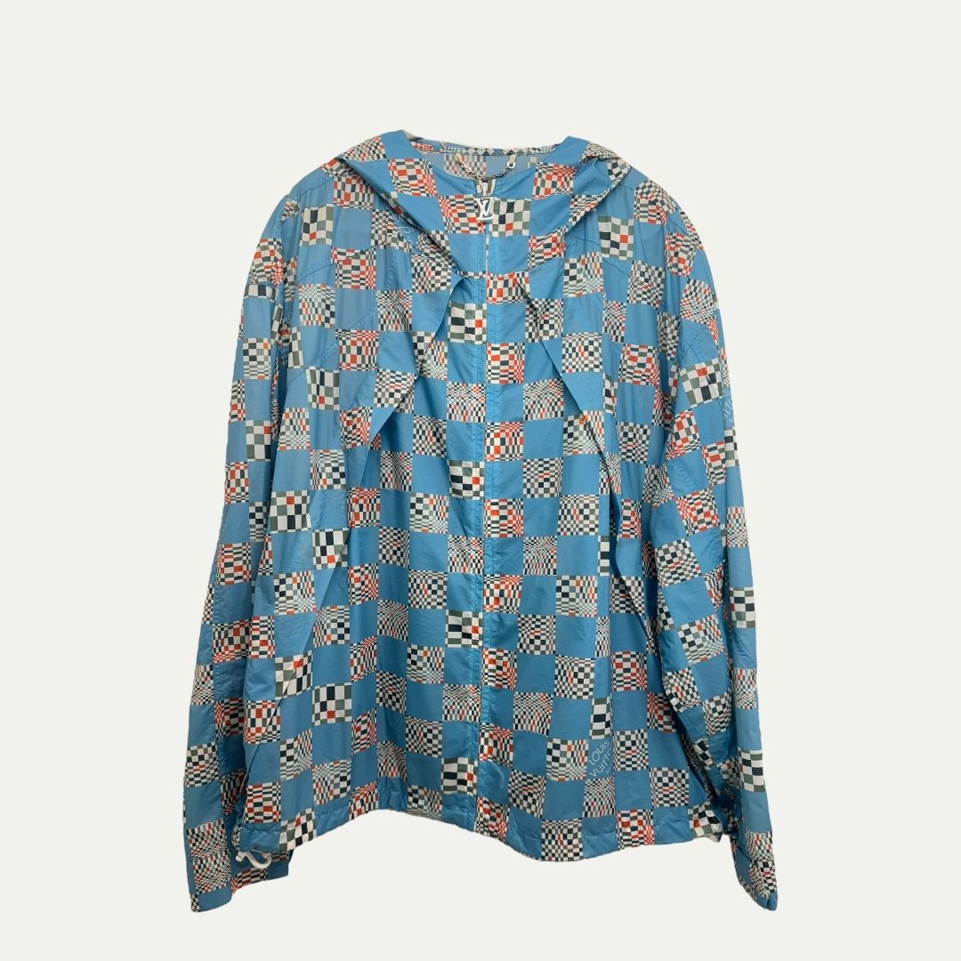 Louis Vuitton Checkered Blue Damier Windbreaker Sz 50(L)