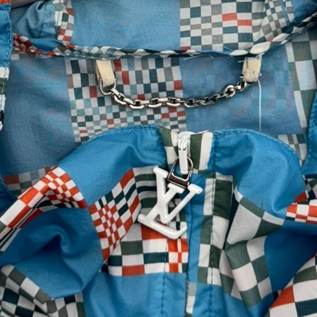 Louis Vuitton Checkered Blue Damier Windbreaker Sz 50(L)
