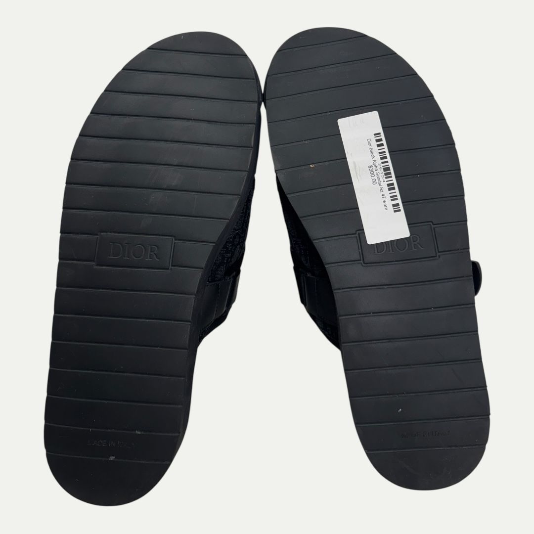 Dior Black Alpha Sandal Sz 47(14)