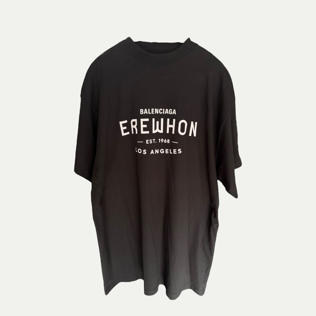 Balenciaga Erewhon Collab Black Tee Sz 2
