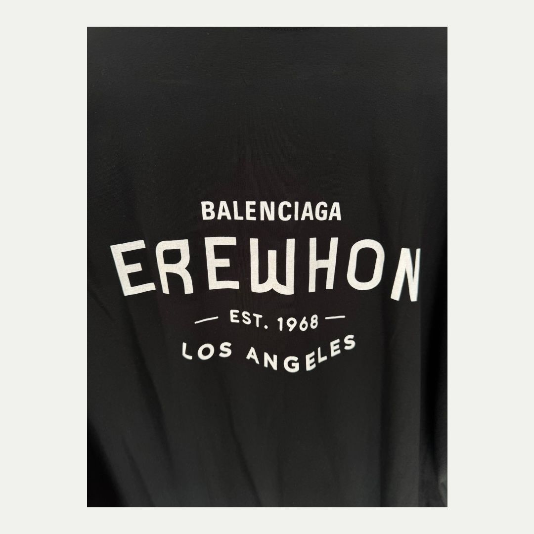 Balenciaga Erewhon Collab Black Tee Sz 2