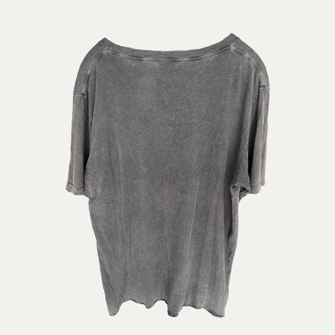 Saint Laurent Grey Wash Logo Tee Sz XL