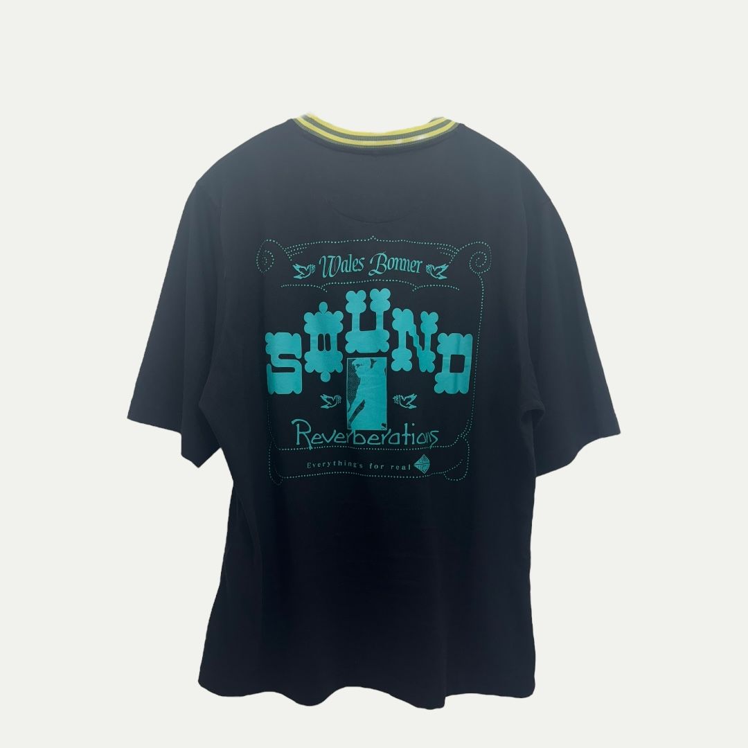 Wales Bonner Sound Black Tee Sz M
