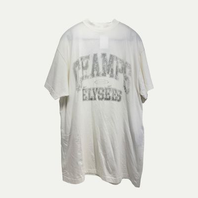 Balenciaga Champs Elysees White Tee Sz 1(XL)