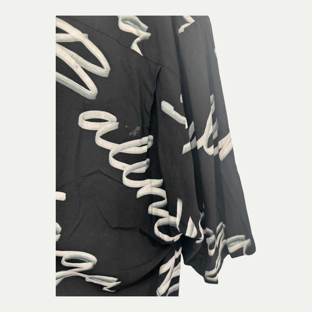 Balenciaga Script Logo Button Down Shirt Sz 38(XL)
