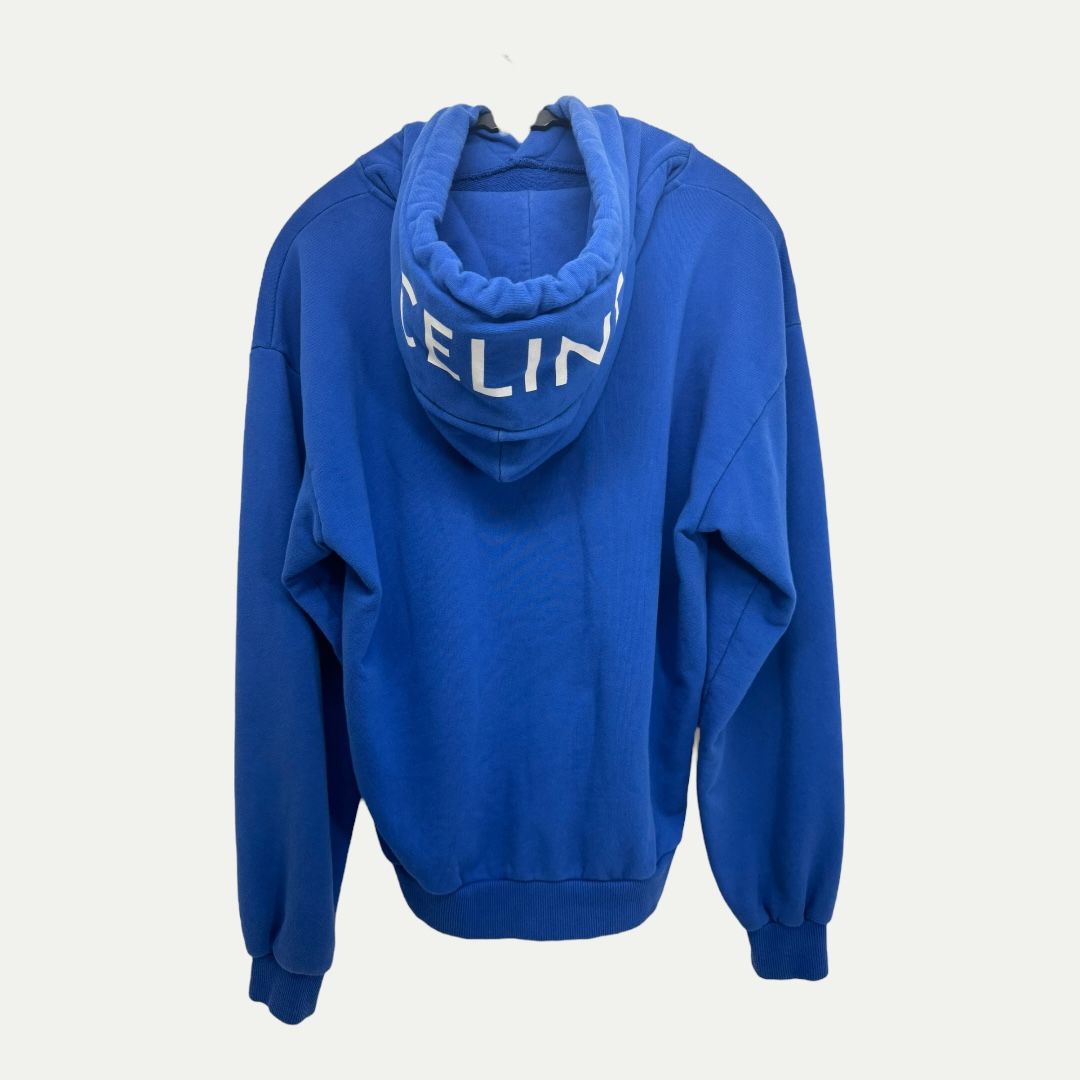 Celine Blue Logo Hoodie Sz S