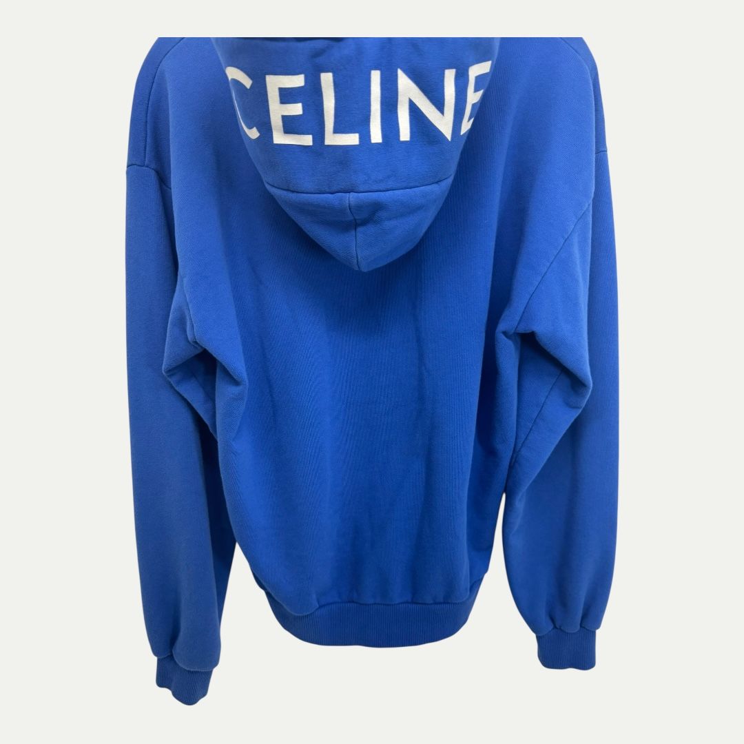 Celine Blue Logo Hoodie Sz S