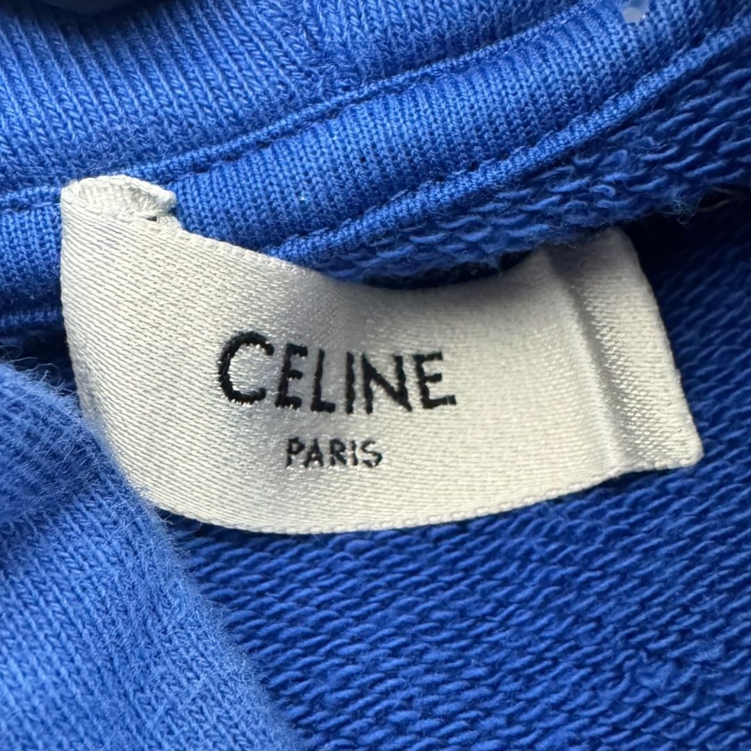 Celine Blue Logo Hoodie Sz S