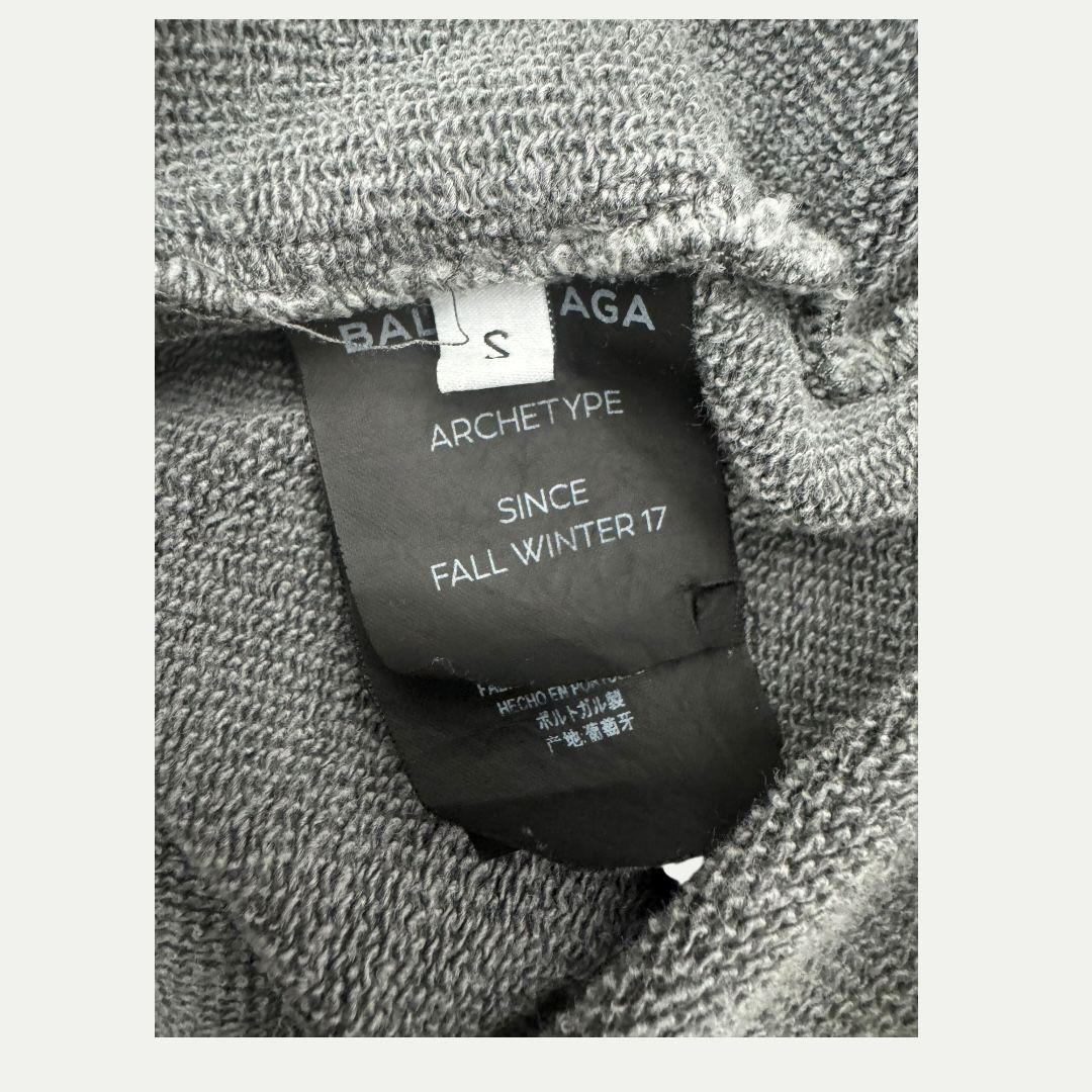 Balenciaga Grey Paris Hoodie Sz S