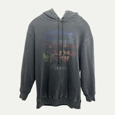 Balenciaga Grey Paris Hoodie Sz S