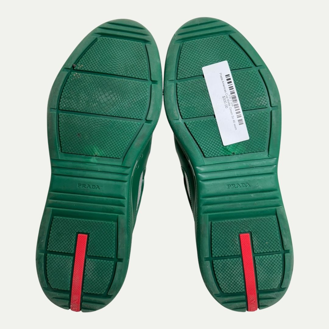 Prada Americas Cup Matte Green Sz 46(14)